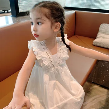 Лято 2023, ново модно корейска рокля за момичета, удобен всекидневен сарафан, рокля на принцеса, бутиков рокля в изчистен стил