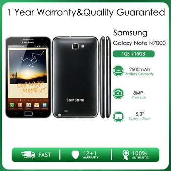 Оригинален Отключени Samsung Galaxy Note N7000 i9220 EU 3G Dual-1Sim 1 GB RAM памет 16 GB ROM 8 MP 5,3 