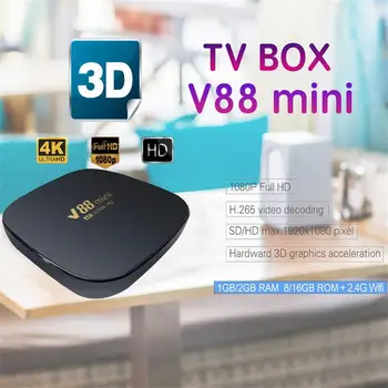 V88Smart TV Box Android 12 Allwinner H3 Quad-core 2,4 G WIFI 8K H. 265 Телеприставка 8 GB 128 GB медия плеър за Домашно Кино