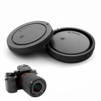 Задна Капачка за обектива на Камера + Комплект за предния капак на корпуса за Sony E-Mount NEX Nex-3 и NEX-5/6/7 A7 A7r A7s A3000 A5000 A5100 A6000 A6300 A6500