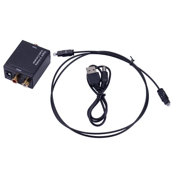 Цифрово-аналогов аудиопреобразователь 1БР, оптичен сигнал в RCA R/L Аудио Декодер SPDIF ATV КПР Усилвател-Декодер