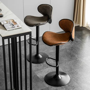 Скандинавските бар столове Бар мебели Прост подвижен отточна тръба на шарнирна връзка бар стол американския креативен iron бар стол Домашен кухненски стол с високи крака
