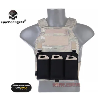 Емерсън M4 Троен панел подсумок за 419 420 пластинчатый тактическа жилетка за игра в Страйкбол, CS, предпазни средства