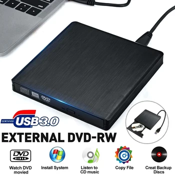 Преносим Външен Тънък USB 2.0 DVD-RW/CD-RW Записващо устройство Запис на IDE-чип Оптично Устройство CD / DVD ROM Combo Сценарист За Tablet PC