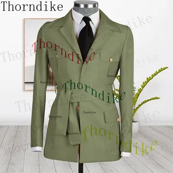 Thorndike, Ново Записване, Копчета Последния Дизайн, Мъжки Костюми, Обикновените мъжки Смокинги, Стръмни Сако, Мъжки Красив тънък (Само за яке)