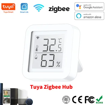 Sasha WiFi Zigbee Транспортен портал за автоматизация на умен дом за Zigbee устройства с дисплей на температурата и влажността