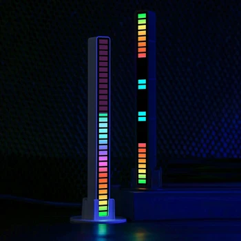 RGB Гласово управление на Синхронен показател честота Цветни led лампа за управление на звука Творчески глас показател честота за работния плот на автомобила