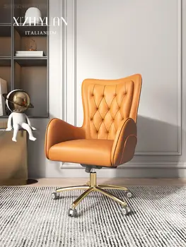 Хит на продажбите, луксозно кресло на шефа със стоманено стъбло, стол, за да се учат, офис стол, дизайнерско кресло с лифта, въртящо се кресло, компютърен комфорт за дома
