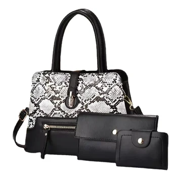 Дамска чанта 2023, Нов модерен комплект от три елемента с релефни, проста и красива луксозна чанта в европейския и американския стил за жени