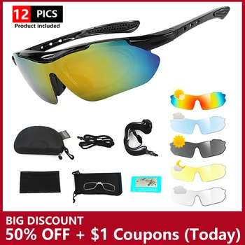 Поляризирани спортни велосипедни очила, дамски и мъжки слънчеви очила, пътни колоездене, очила с UV400, очила за планински велосипед, Мтб Road Goggle