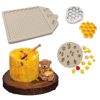 Клетъчна структура, силиконова форма за празни приказки, пчелен шоколад скърпвам, инструмент за украса за торта гъба, дантелени инструменти за торта