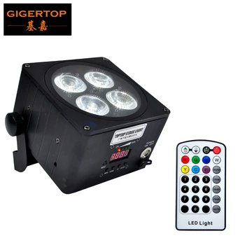 TIPTOP Wireless DMX Uplight 4x18W Par Can Battery Power LED DJ Uplights IP20 Водоустойчив Led DJ Par Открит Сватбен Клуб