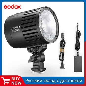 Godox LC30D LC30Bi 3200 K 6500 K и CRI/TLCI Litemons Гъвкава Преносима Лампа Настолна led Лампа За Снимане на живо