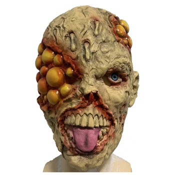 Биохимични маска зомби на Хелоуин, латексова гримаса, Определени за главата, бар, Атмосферата на Къщата с духове, декоративна маска за подпори, Нова