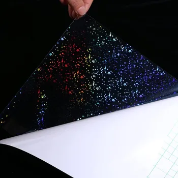 Хартия за лазерен мастилено-струен печат, формат А4, прозрачна петолъчна звезда, водоустойчив ръчно стикер 