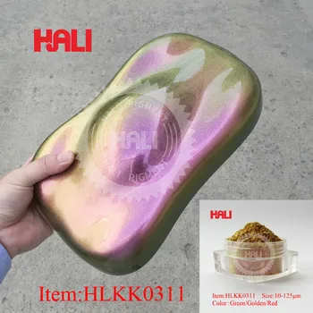 HLKK0311 пигмент хамелеон многоцветен се промени цвета на прах пигмент, което променя цвета, използван в прах пластмасови автомобилни акрилни бои