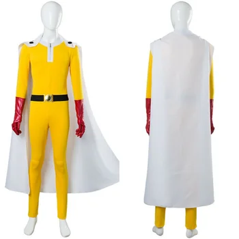 Аниме One Punch Man Cosplay Саитама костюм тела Оборудване, комплекти по поръчка Кралят костюм за Хелоуин