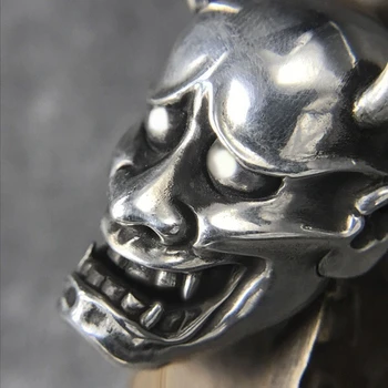 Мъжки медальон във формата на маска на Хана от неръждаема стомана, Дяволът, велосипедист, бижута в стил пънк, сувенири, Маска на призрак, бижута