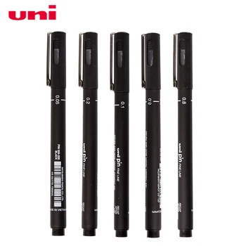 1бр UNI Needle Pen Art Студентски Drawing Hook Pen ПИН-200 Студентски водоустойчив линия за рисуване, дизайн черна дръжка