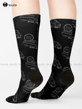 Защото чорапи Miata мъжки бели Чорапи с модел от карикатура, удобни чорапи за скейтборд за момичета, градинска дрехи с цифрово принтом 360 °