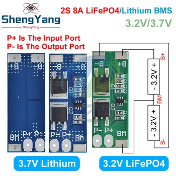 TZT BMS 2S 3,2 3,7 V V 8A LiFePO4/Таксите за защита от зареждане на литиево-йонна батерия 15A Пиков ток 6,4 7,2 V V 18650 32650 Акумулаторни блока