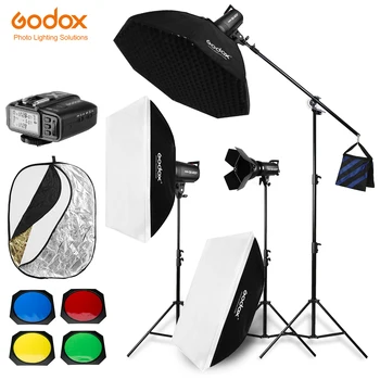 1200 W Godox SK400 II SK400II 3x400 W Фотовспышка За фото студио, Софтбокс, Осветителна Стойка, Студийная Стойка за горно осветление