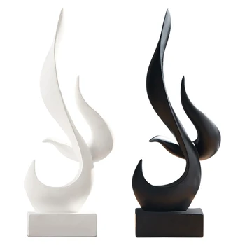 Модерна минималистичная абстрактни скулптури, бижута във формата на пламък, винен шкаф за хол на хотела, витрина, Маса, Централните елементи Скулптура