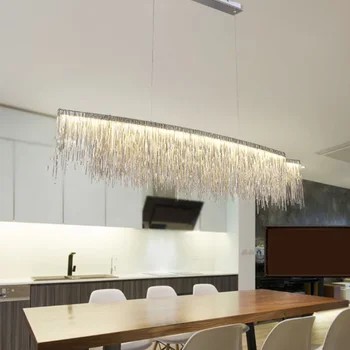 Висококачествена led окачване в скандинавски стил с пискюли, луксозна подвесная ресторанная кристален полилей K9, осветление, окачен лампа за хотел