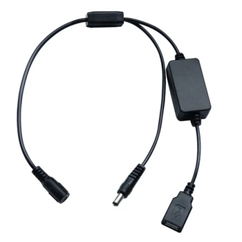 USB адаптер за постоянен ток 5,5x2,1mm женски-5,5x2,1mm мъжки USB конектор, изход Адаптер за зареждане Удлинительный кабел захранващ за камери за видеонаблюдение
