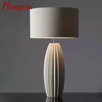 Hongcui Модерна Керамична Настолна Лампа С Затъмняване на LED Creative Nordic Bouffancy Настолна Лампа Декор за Дома, Хол, Спалня