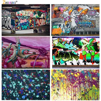 ZHISUXI Vinyl Потребителски Реколта Улични Графити На Тухлена Стена, Декори За Фотография, Детски Фотофон, Студиен Подпори 21915 TY-02