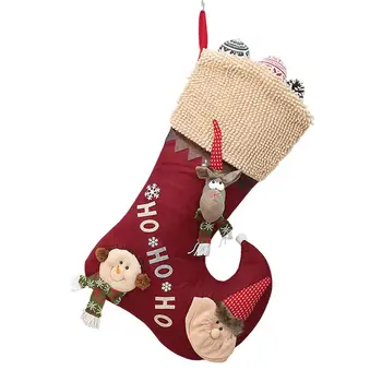 Коледни чорапи Координирующие Коледна украса на Празнични коледни чорапи Персонализирани текстилен подарък за семейство, за деца