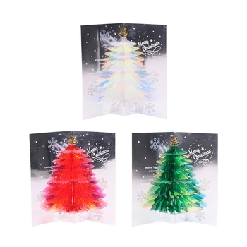 XX9B 3D Изскачащи коледни поздравителни картички, Сверкающая елха, празнична картичка ръчно изработени с плик за Коледа, Нова година, Деня на Благодарността