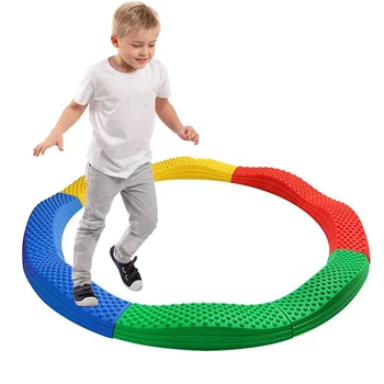 Тактильная трамплин за игри на закрито и на открито, Вълнообразни кръг, балансир за деца, детска градина, сензорни образователни играчки Jeux Enfant