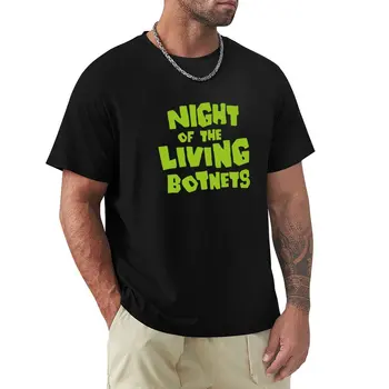 Тениска Night of the Living Botnets, облекла в стил хипи и тениска за момче, тениски за мъже
