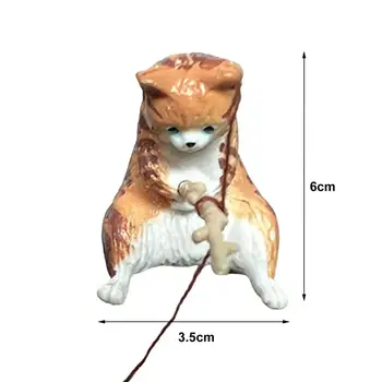 Компактно декорация на Аквариума Атрактивен Ландшафтен дизайн на Аквариума изящна Изработка САМ Скулптура на Риболовния котка Украшение на Аквариума