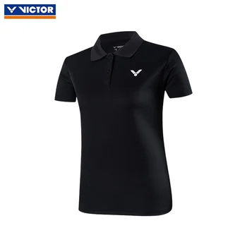 Victor polo спортна трикотажная облекло, спортно облекло за бадминтон с къс ръкав за мъже и жени върховете