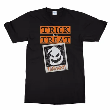 Лятна гореща разпродажба за мъже, тениски, блузи с къс ръкав, трик или лечение, тениска със снимка на призрак на Хелоуин, класически дигитален печат