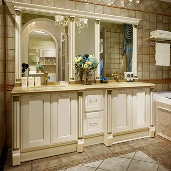 Баня-Шкаф за баня от американски дъб, Комбиниран външен мивка, Межплатформенный мивка от масивна дървесина