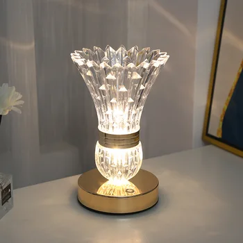Висококачествено атмосферното осветление в скандинавски стил, led светлини, ваза за бадминтон, трицветна светлина, зареждане чрез USB, малка нощна светлина