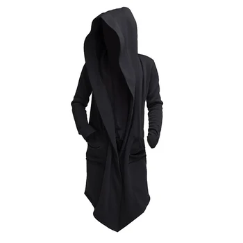 2023 Мъжки блузи с качулка, черни качулки в стил хип-хоп, модерен яке, дъждобран с дълги ръкави, палта, Връхни дрехи, топла разпродажба