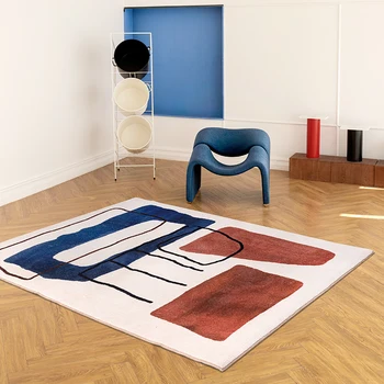 Килими в етнически стил за дневната, изчистен художествен плюшено подложка за секс, домашен моющийся килим, пухкав мек интериор за спални, геометрични килим