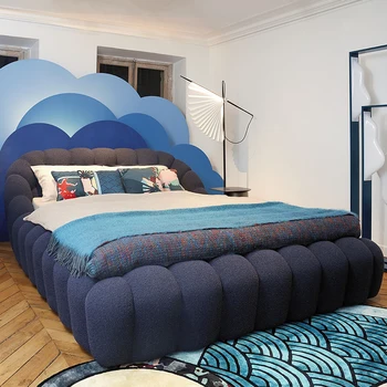 Модерна проста лека луксозно легло bubble bed италианската скандинавски двойно легло King size 1,8 м