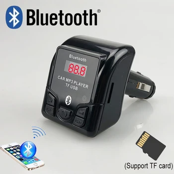 JINSERTA Bluetooth FM Трансмитер Автомобилен MP3 плеър, Поддръжка на Хендсфри USB Flash TF Micro SD Аудио MP3 Музикални плейъри