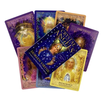 Кристални ангели Карти, Оракул, тесте карти за гадаене, английското издание на Vision, Настолна игра Таро за парти
