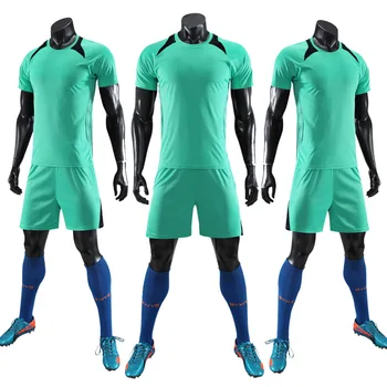 Футболен Survetement 2020, Детски мъжки комплект от футболна тениски, празен тренировъчен костюм Футболен отбор, дишаща кратката футболна форма за момчета с принтом