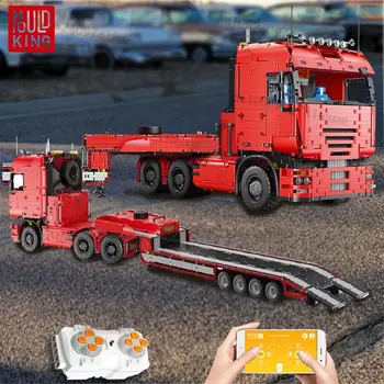 LOWBOY-Ремаркето е Съвместим с конструктор Lucio's Tractor Truck MOC-4814 2475 Подарък Формоване 19005T Безплатна Доставка Детска Играчка