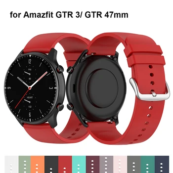 Официален каишка за часовник Amazfit GTR 3 Pro, Силикон каишка 22 мм, Взаимозаменяеми Каишка, Гривна за Умни часа Amazfit GTR 2 3/GTR 47 мм