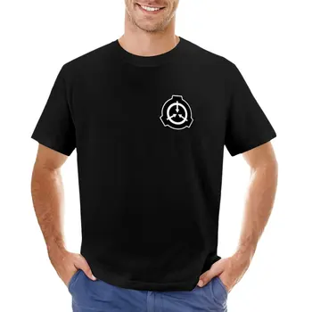 Тениска с логото на SCP, спортни ризи, черни тениски, тениска оверсайз с къс ръкав, мъжки t-shirt оверсайз
