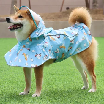 Дъждобран за домашни кучета, прозрачен Гащеризон с качулка, светоотражающее водонепроницаемое палта за кучета, водоустойчив Дрехи за средни и малки домашни любимци, яке
